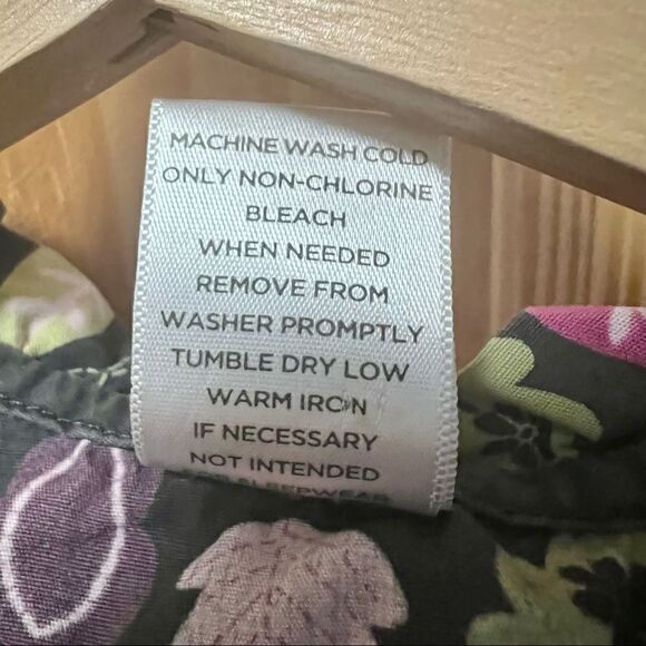 Gymboree dark grey multi colored fall leaf print ruffle front long sleeve top 6 - Picture 6 of 6